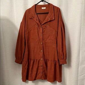 Entro Rust Long Sleeve Dress